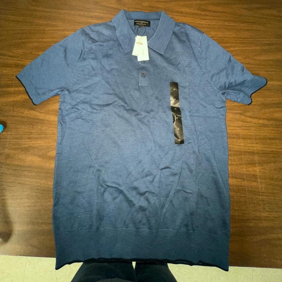 Men’s sz medium Banana Republic polo Medium blue - Picture 4 of 4